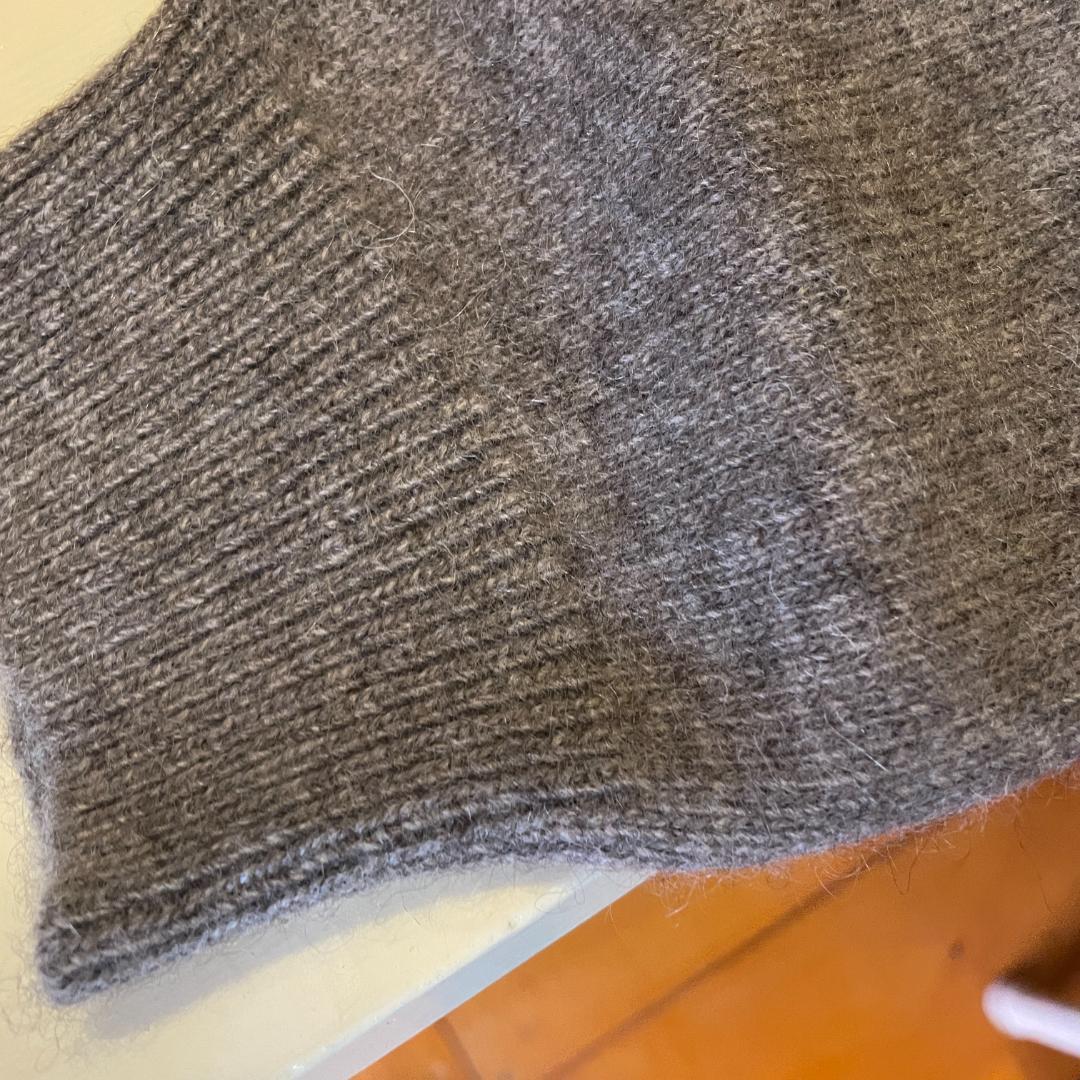 ヤクナチュラルウールレギンスライトブラウンL