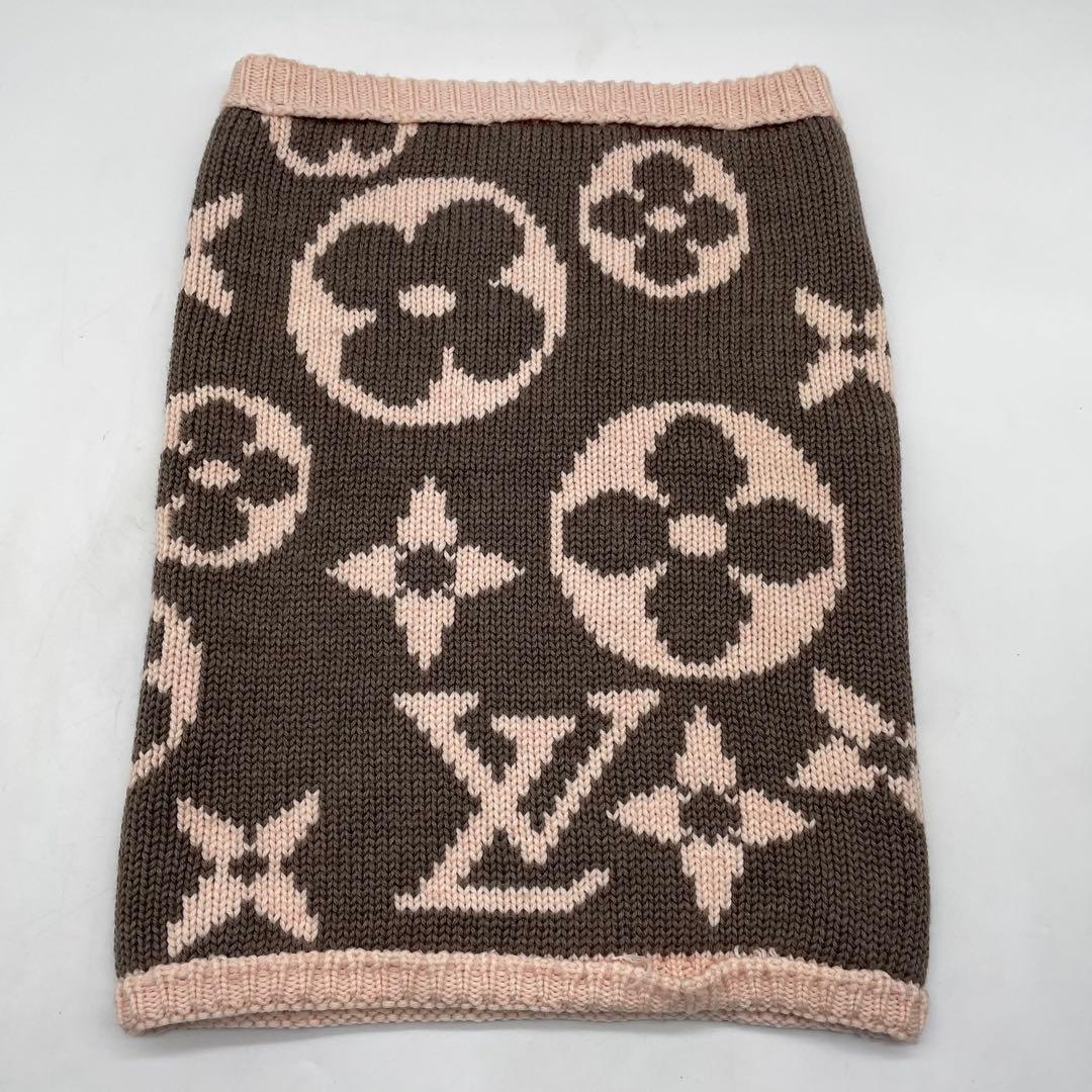 【極美品】ルイヴィトン　スヌード　モノグラム　ピンク