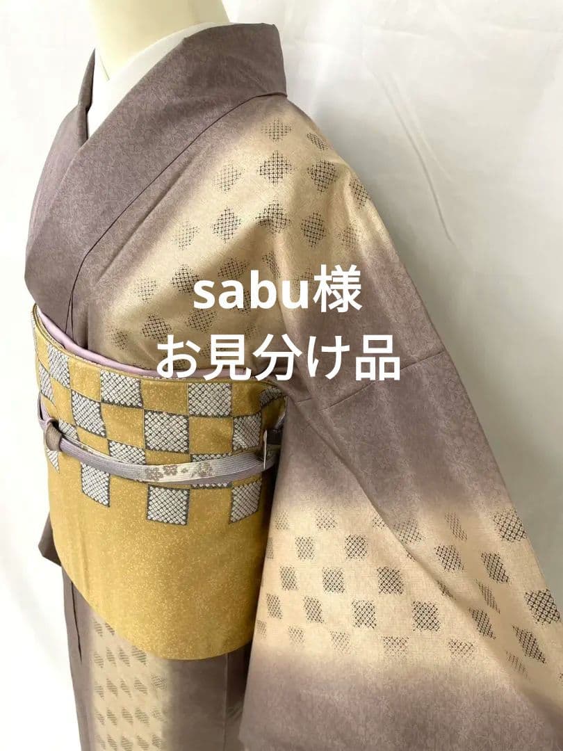 お見分け済　　佐野一生　染大島紬創作訪問着と袋帯セット