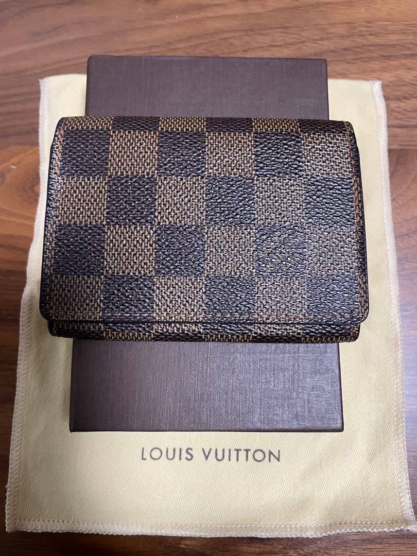 【美品箱付】LOUIS VUITTON ダミエ 名刺入れ