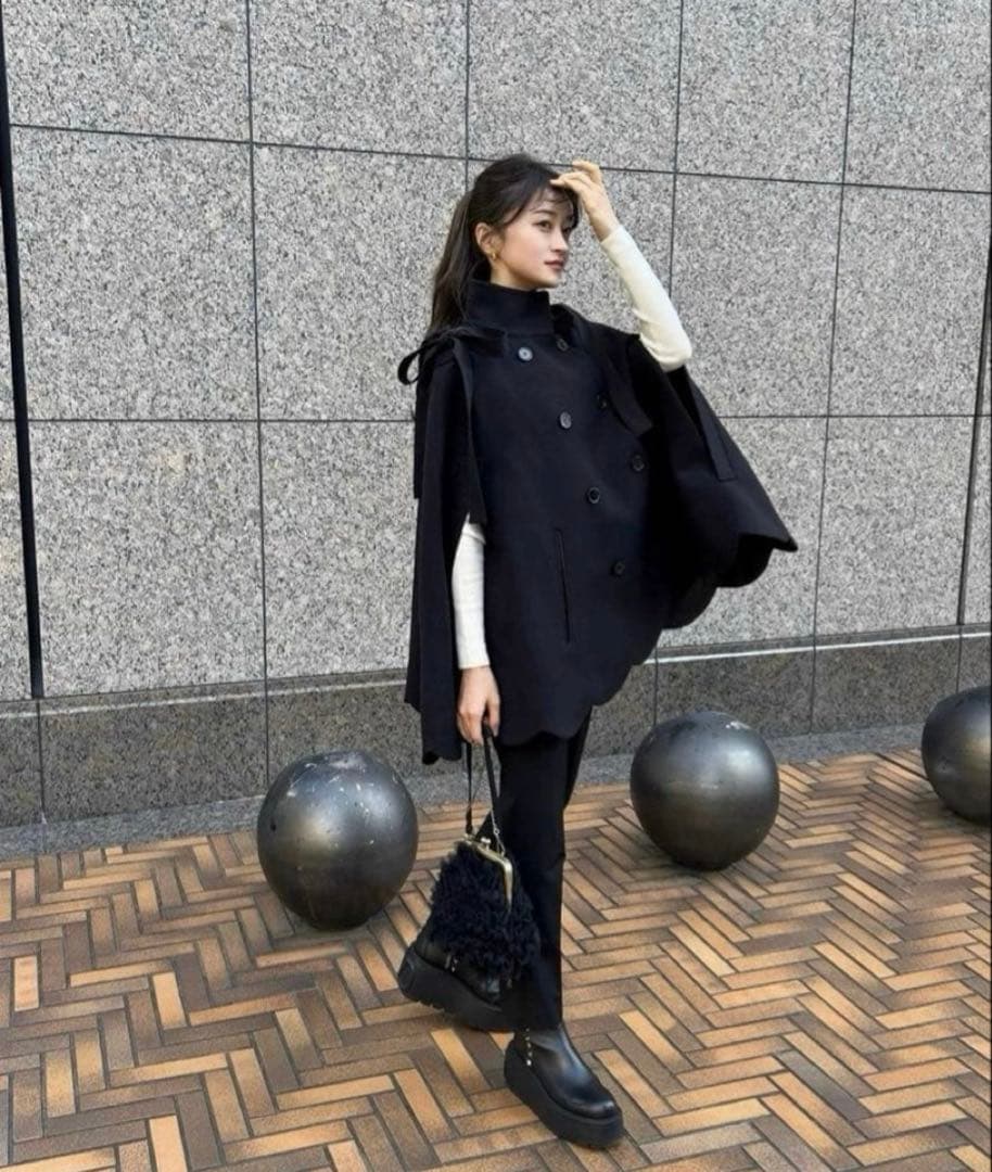 bibiy ポンチョコート　ケープ　コート　CAPE