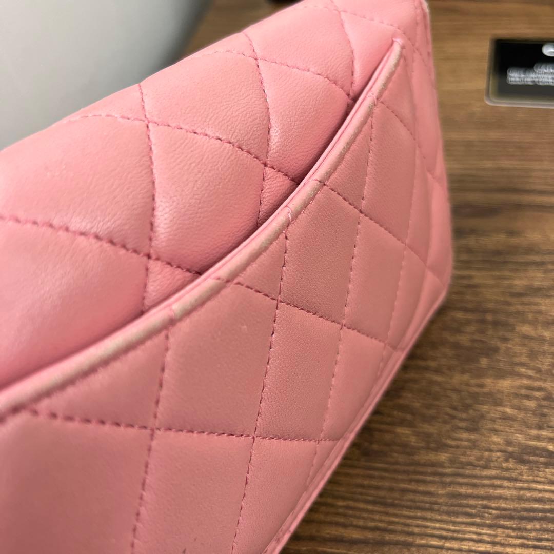CHANEL キルティング 長財布 ピンク　ラムスキン
