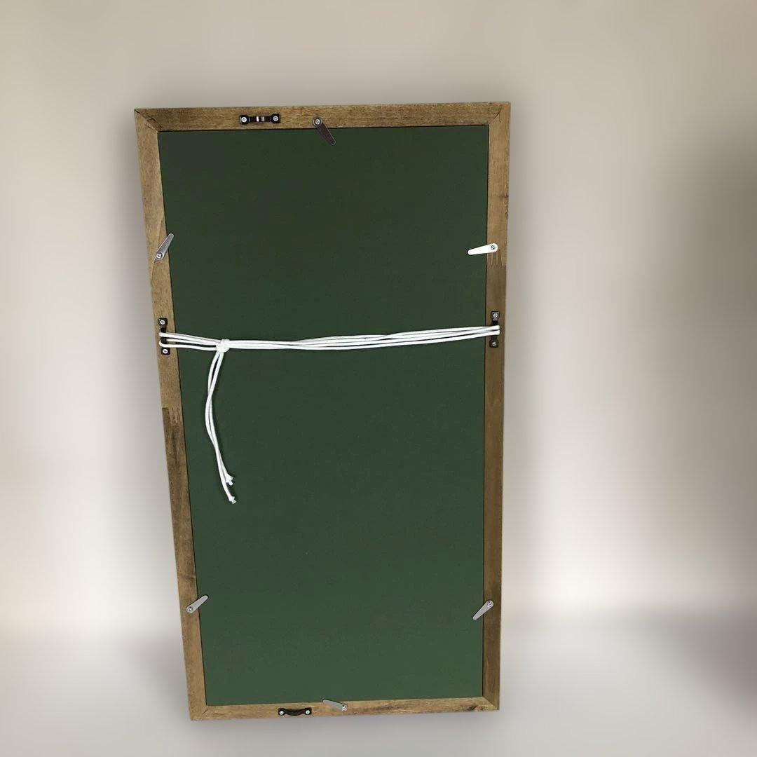 加藤晃秀　桜の舞　木版画　 額縁サイズ28×54㎝　版画14×33㎝　#168