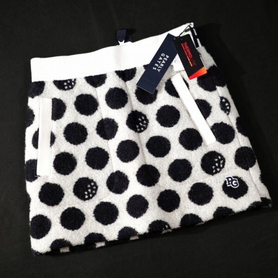 【PEARLY GATES】秋冬 ドット柄 THERMOLITE スカート1番M