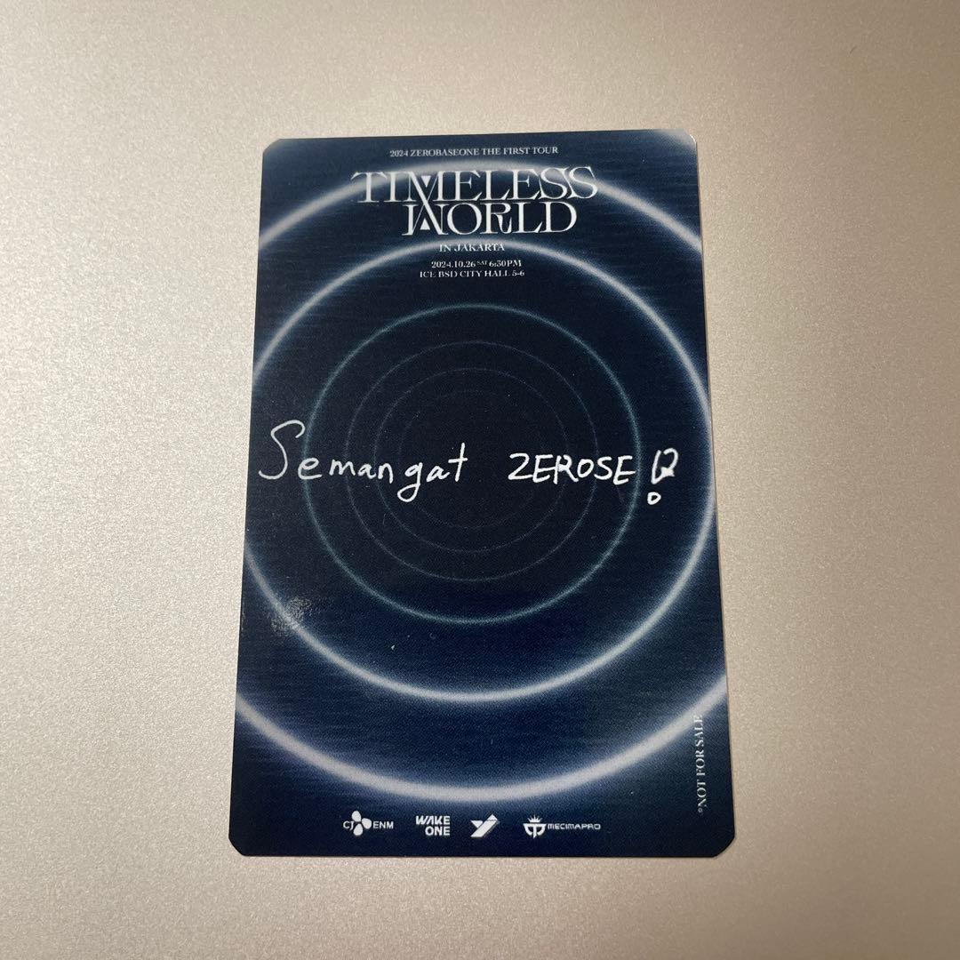 ZB1 TIMELESS WORLD ジャカルタ 入場 特典ハンビン