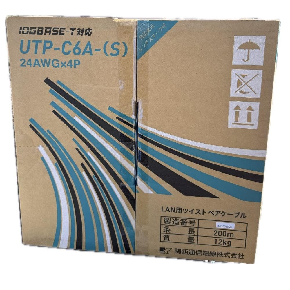 関西通信 LANケーブル UTP-C6A-(S) 24AWG×4P 200m