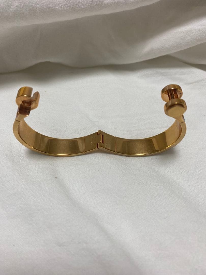 HERMES(エルメス) シャルニエール バングル ブレスレット ゴールドブルー