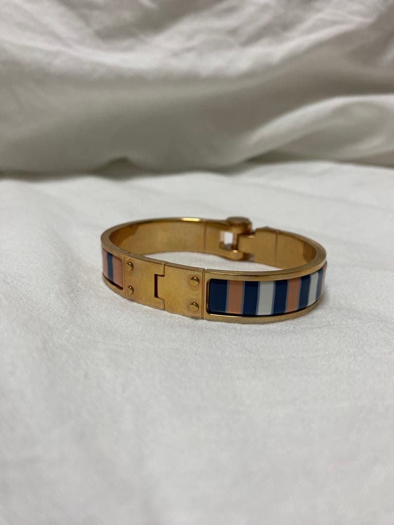 HERMES(エルメス) シャルニエール バングル ブレスレット ゴールドブルー