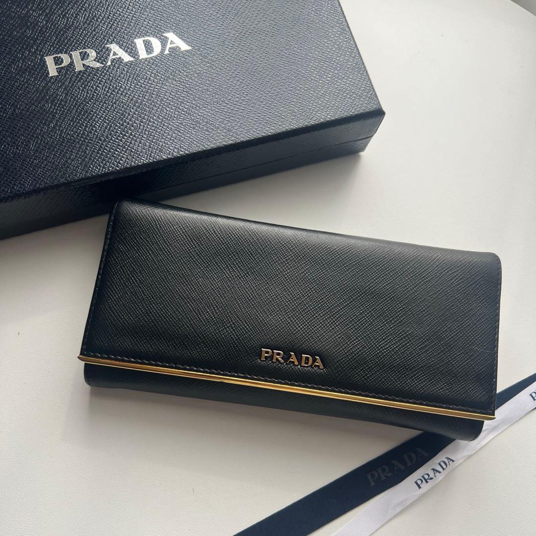 101 美品 PRADA プラダ 2つ折り 長財布