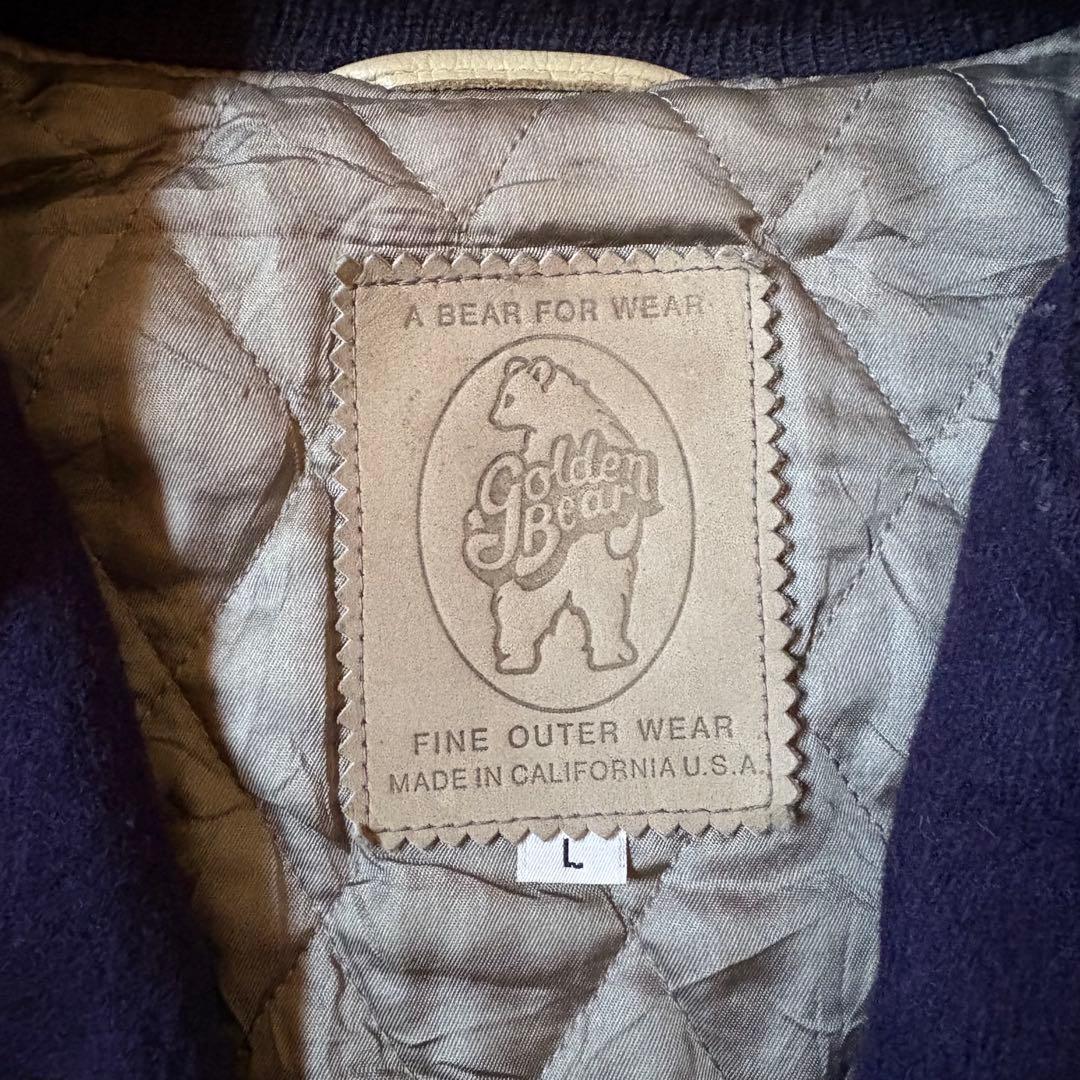 90s USA製　ゴールデンベアスタジャン　ヴィンテージスタジャン　スタジャン