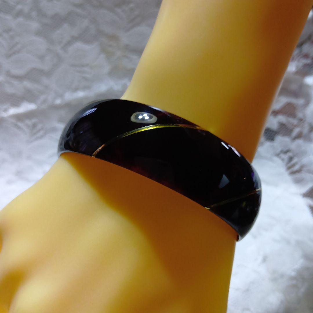 鼈甲K18線入りブレスレット