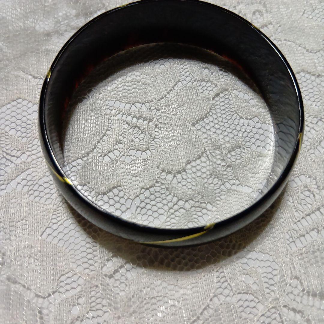 鼈甲K18線入りブレスレット