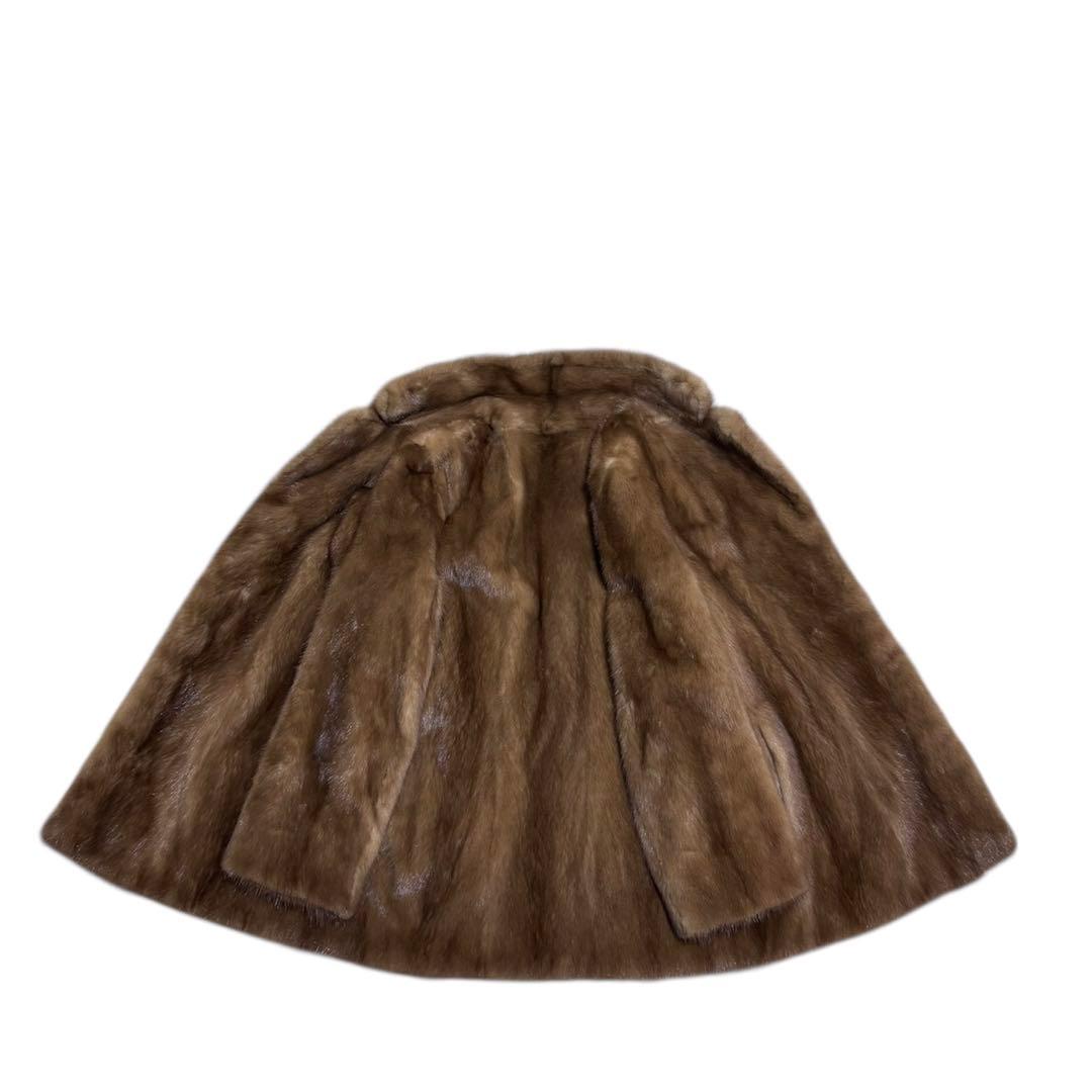 【美品】MINK FUR/ミンクファー/デミバフミンク/ファーコート/J123