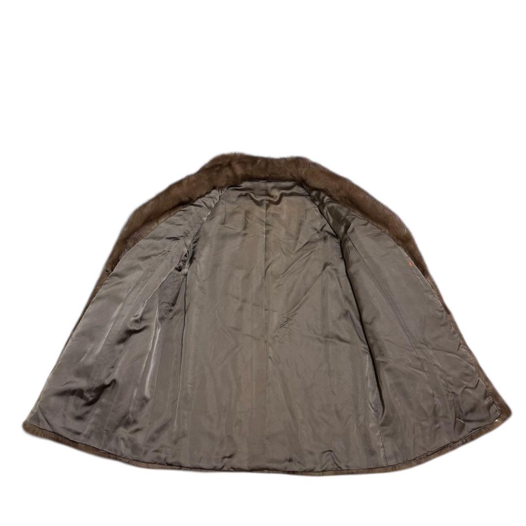 【美品】MINK FUR/ミンクファー/デミバフミンク/ファーコート/J123
