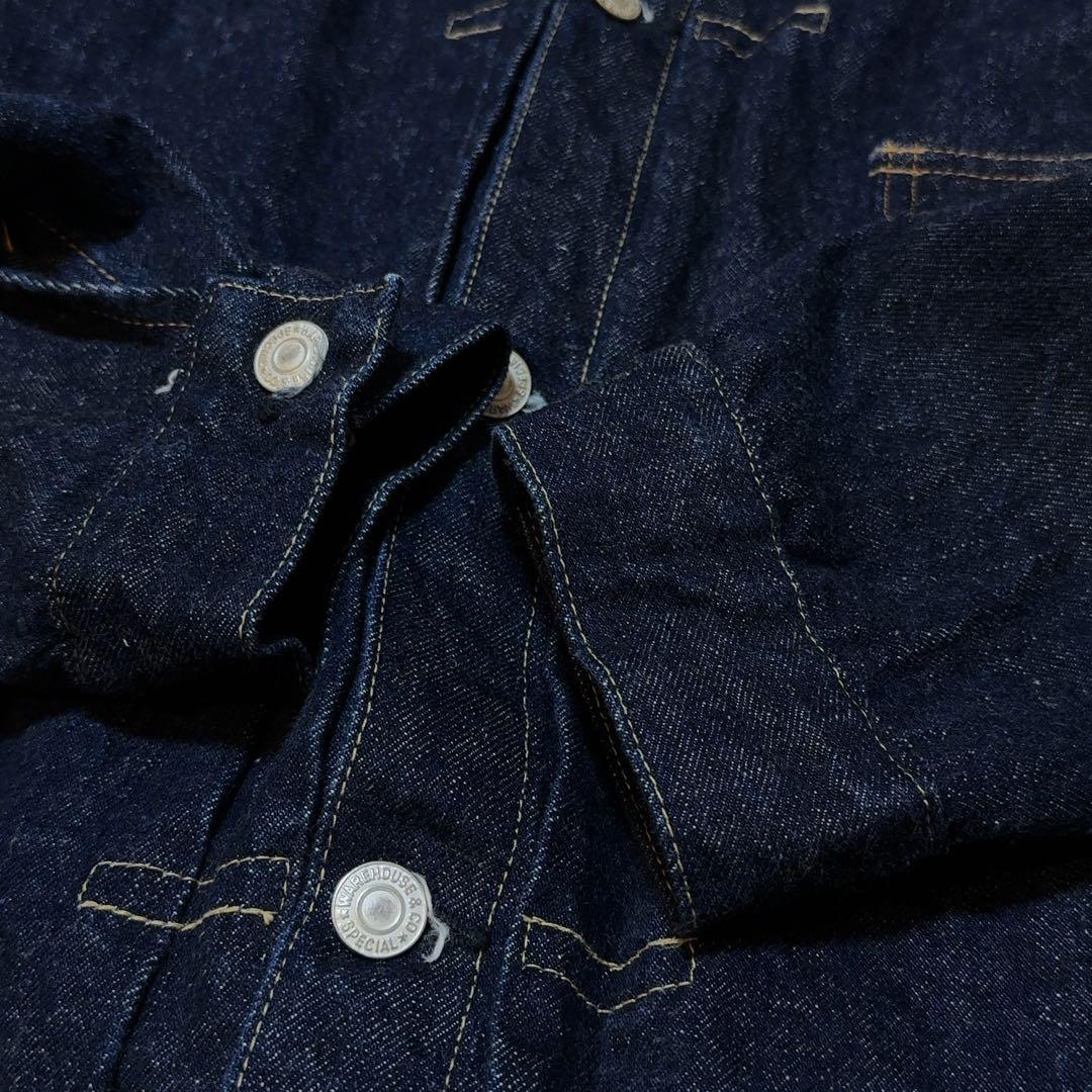 【美品】ウェアハウス　デニムジャケット　Tバック　DD-2001 ワンウォッシュ