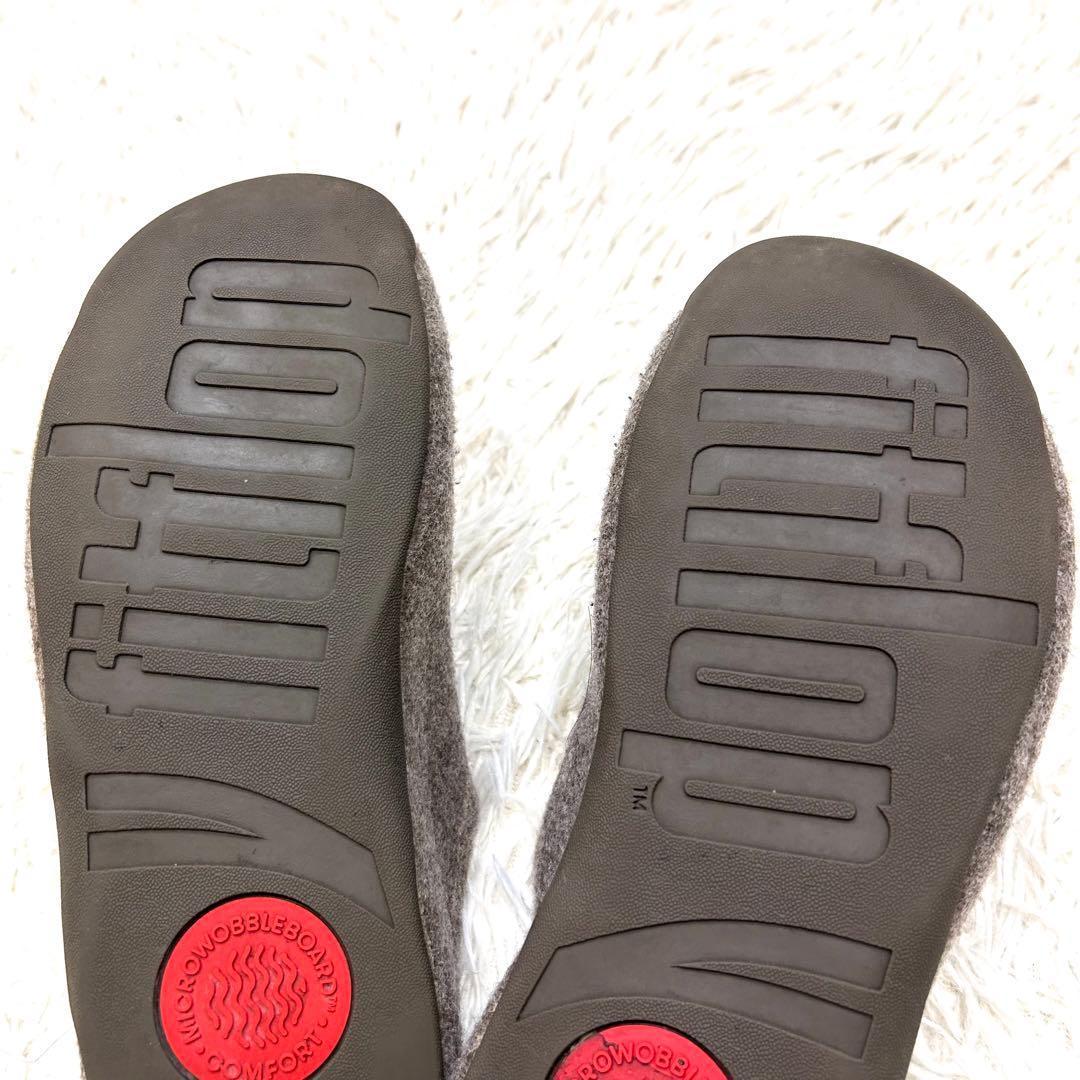 美品✨fitflop フィットフロップ サボ スリッポン ウール フェルト 秋冬