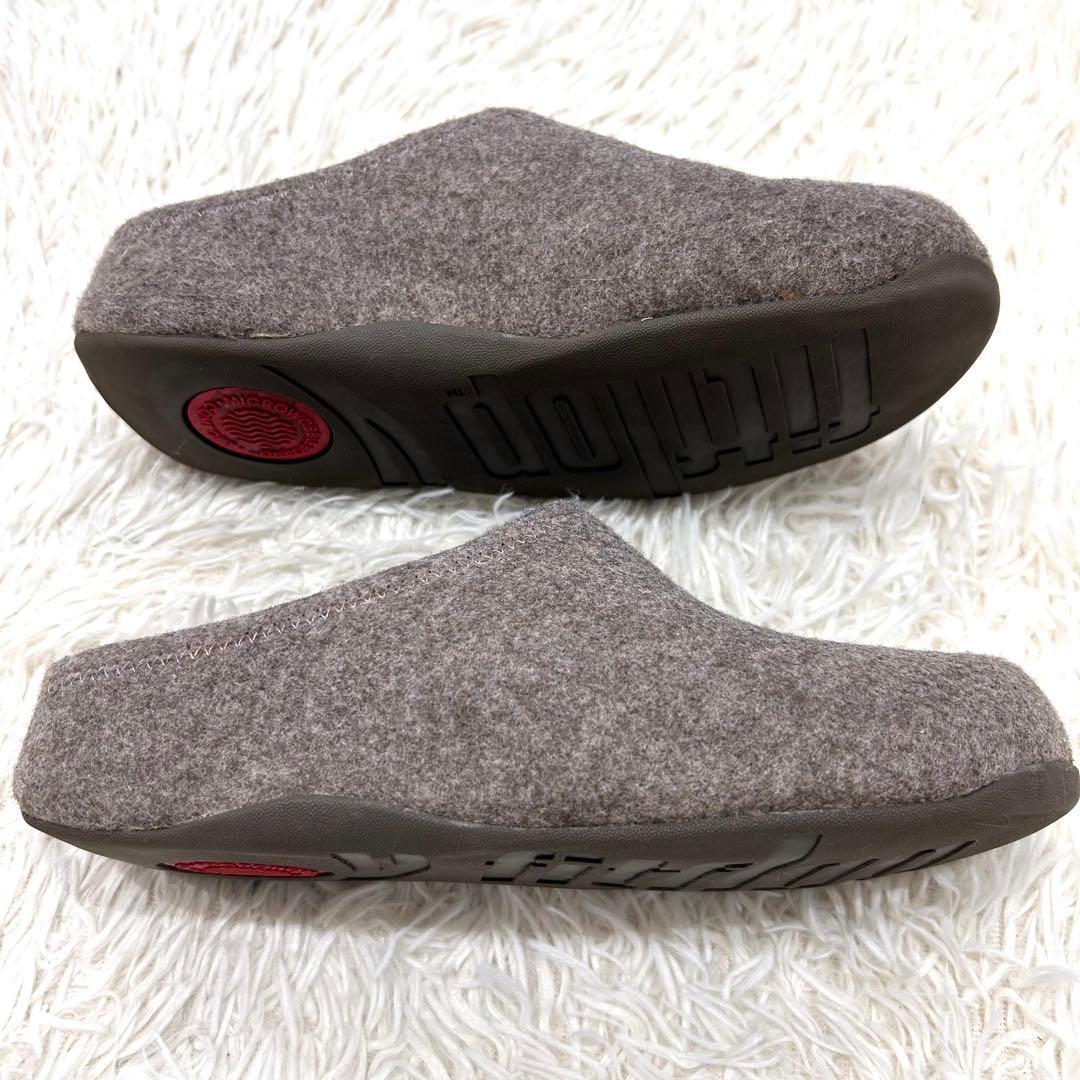 美品✨fitflop フィットフロップ サボ スリッポン ウール フェルト 秋冬