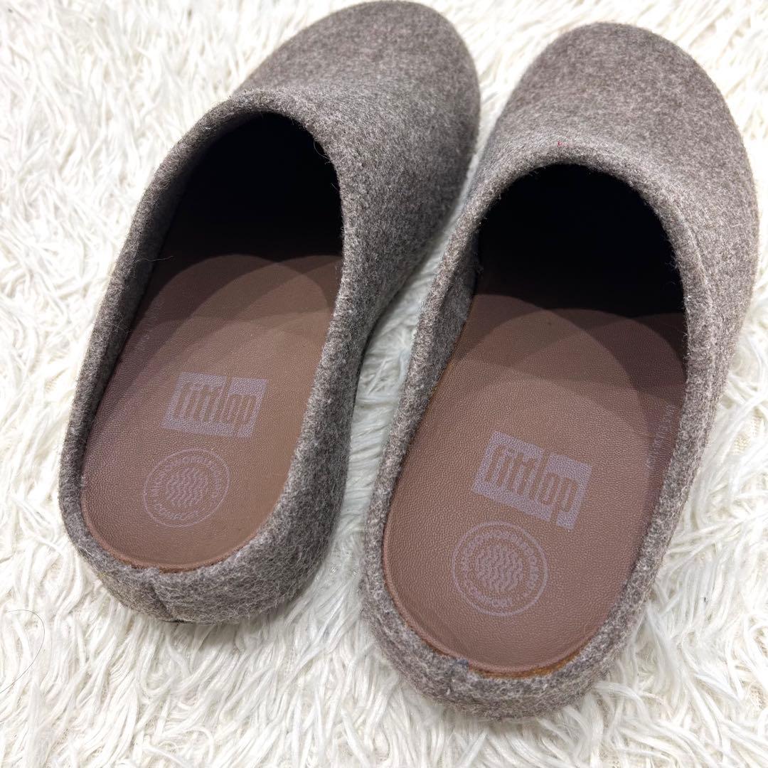 美品✨fitflop フィットフロップ サボ スリッポン ウール フェルト 秋冬