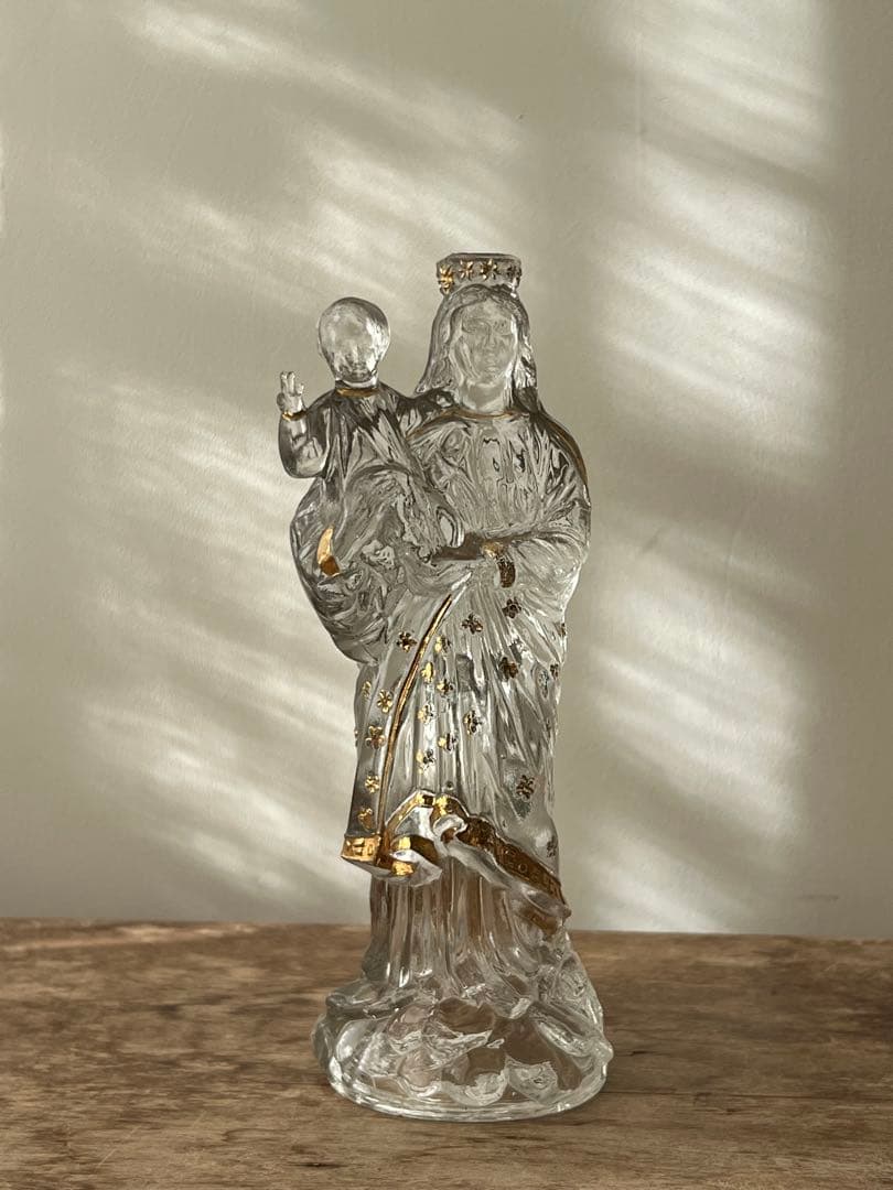 ガラス 聖母子像 マリア像