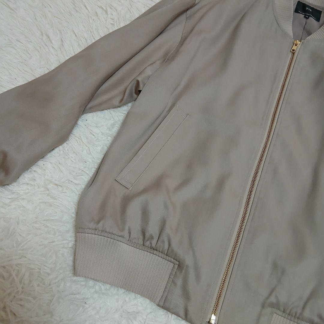 【美品】【23区】22AW　テンセルレーヨン サテンMA-1 ブルゾン グレー