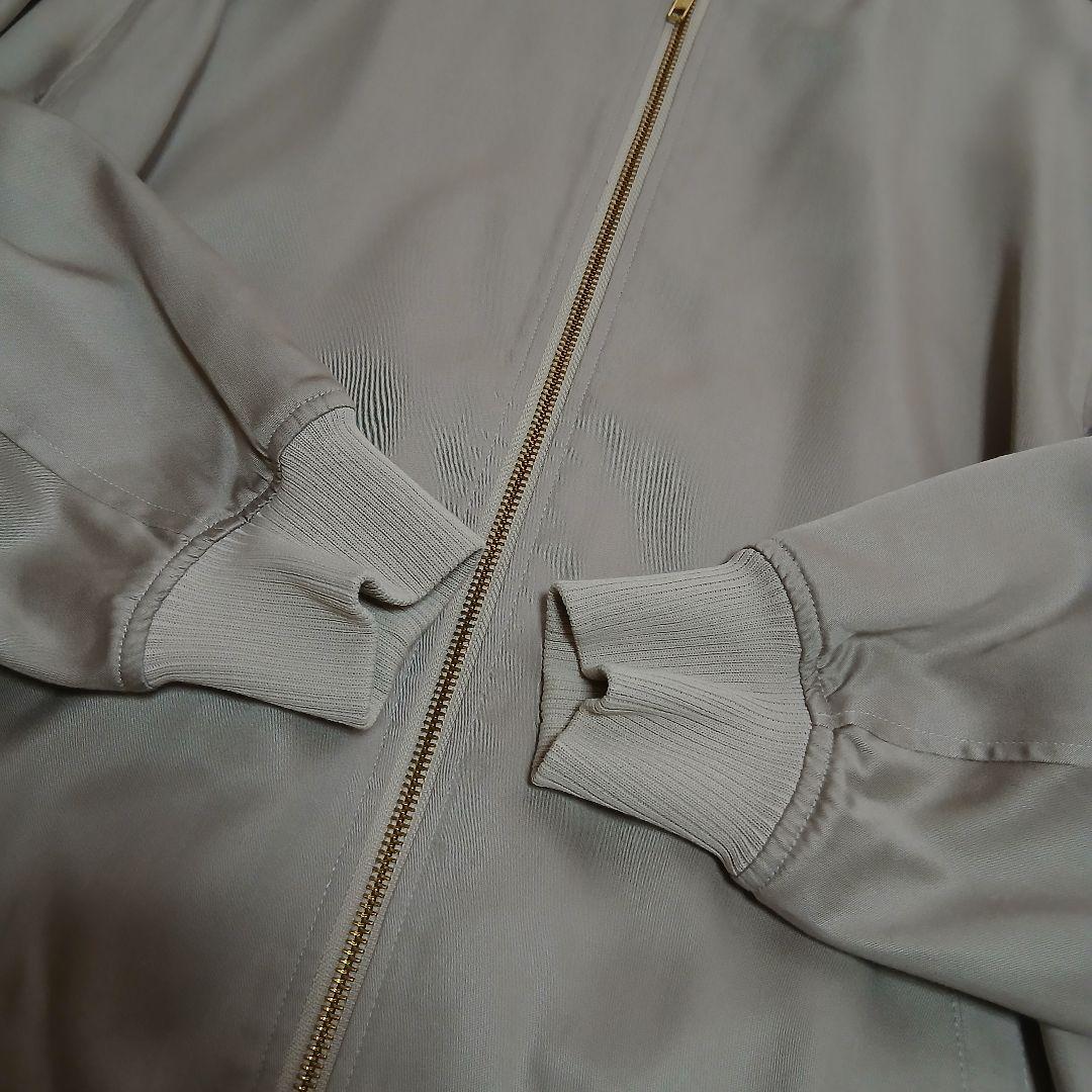 【美品】【23区】22AW　テンセルレーヨン サテンMA-1 ブルゾン グレー