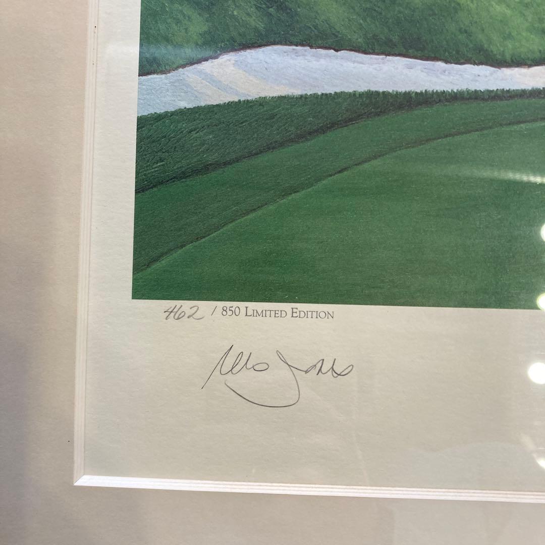 カ*K様 Linda Hartough サイン入り ゴルフ場の絵 1989年 古