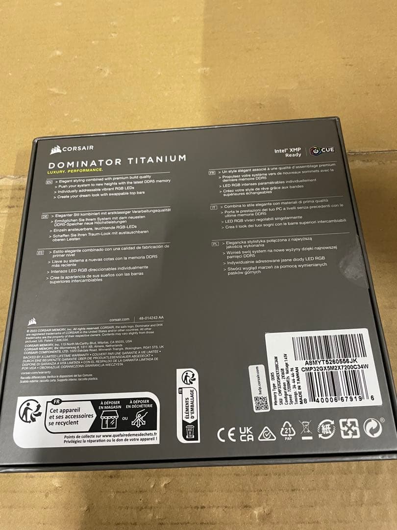 CORSAIR DDR5-7200MHz PC用メモリ　 [16GB×2枚]