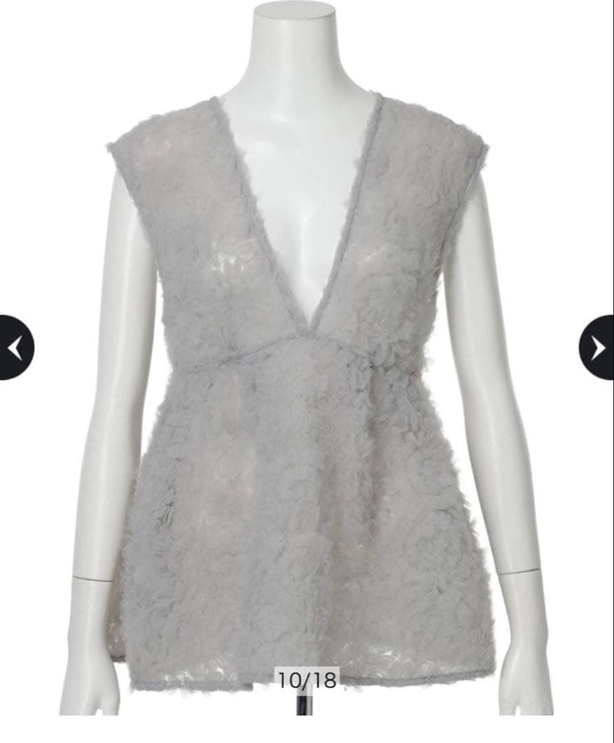 Mystradaデコラチュールブラウス グレー 36 Sサイズ