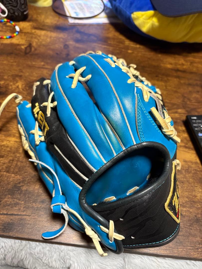 ゼット 軟式グローブ 青/黒 右投げ用　外野用