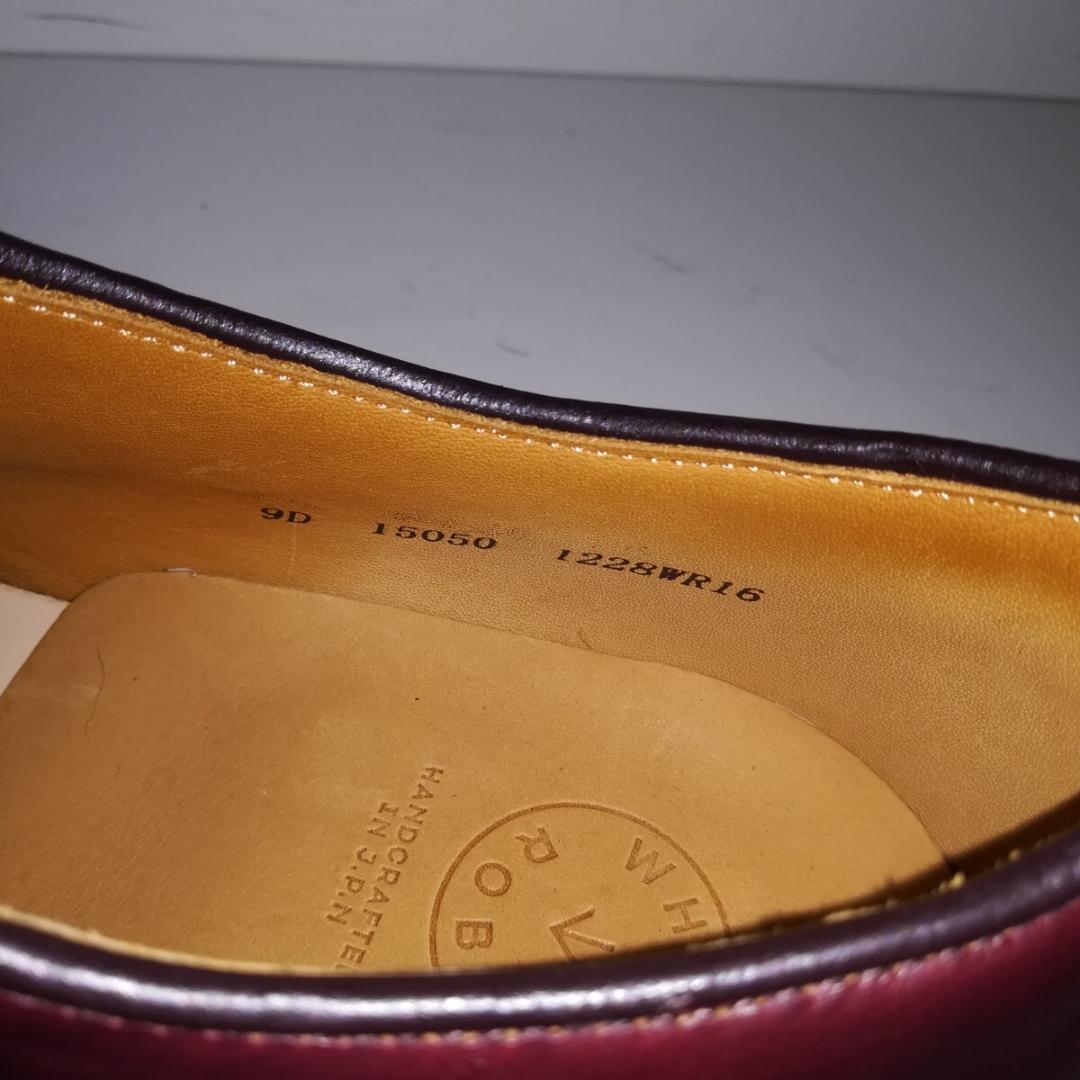 c1088 【新品同様・試着程度】 ウィールローブ Vチップ 9D ボルドー