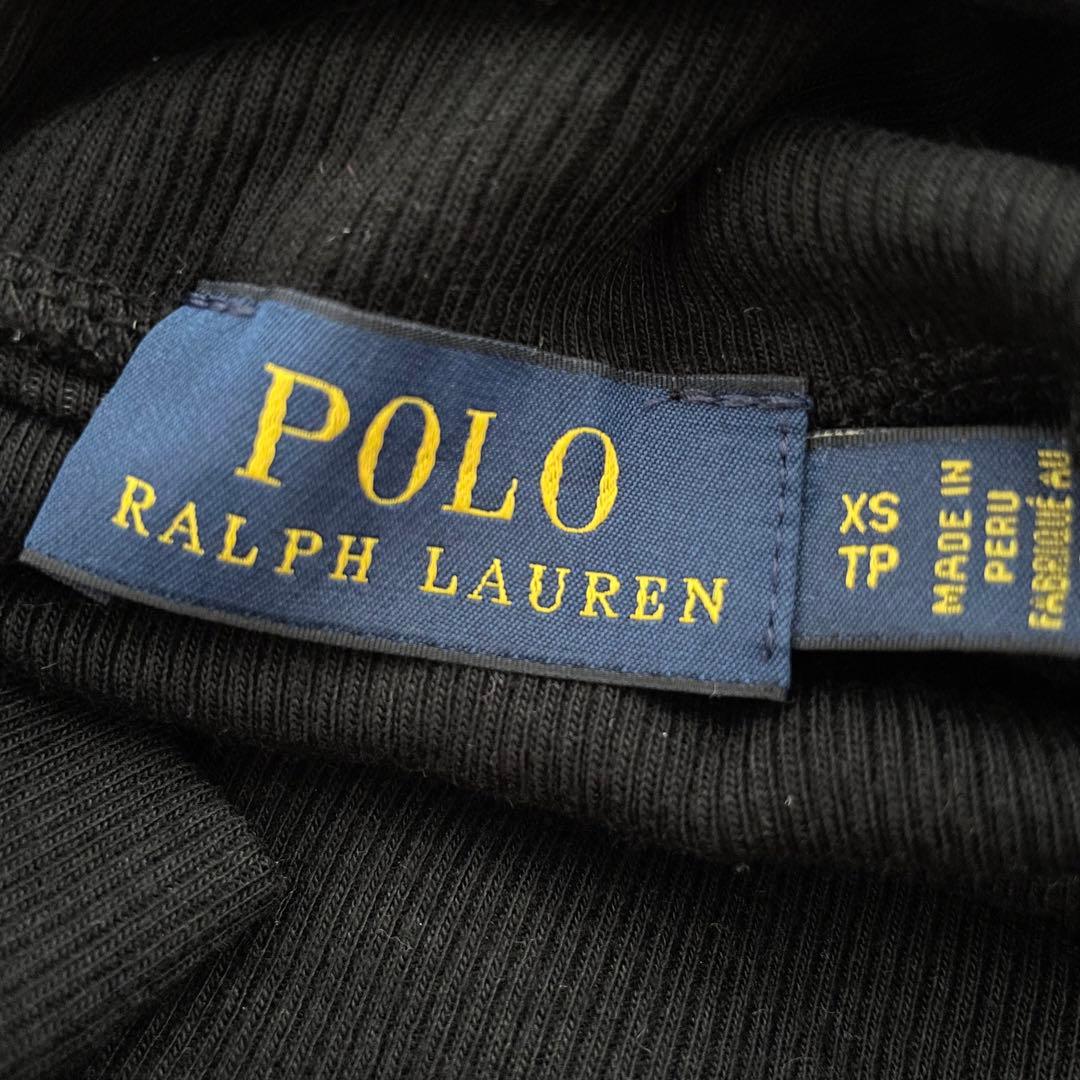 ラルフローレン♡ ハイネック長袖Tシャツ　ビッグワッペン　黒