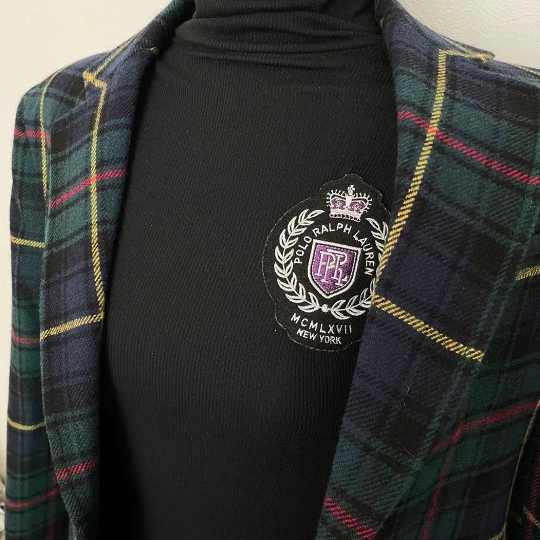 ラルフローレン♡ ハイネック長袖Tシャツ　ビッグワッペン　黒