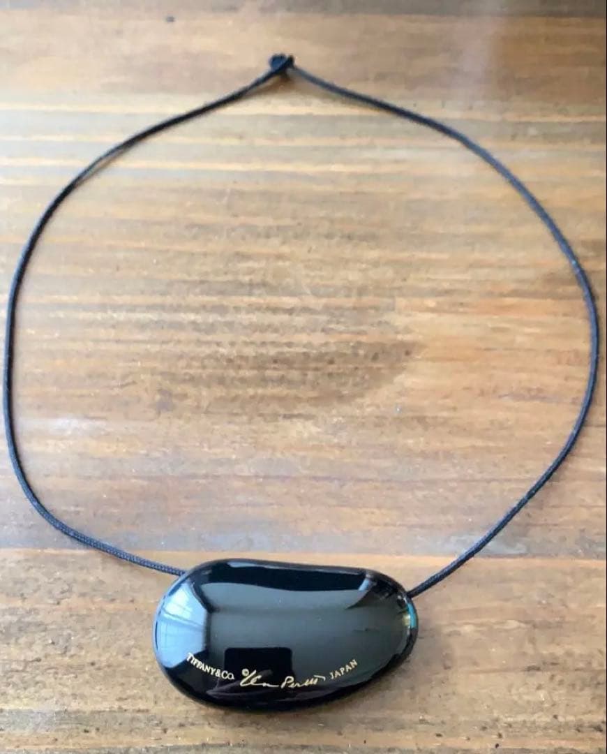 ☆廃盤品/極美品☆ Tiffany ティファニー ビーン ネックレス 黒漆堅木