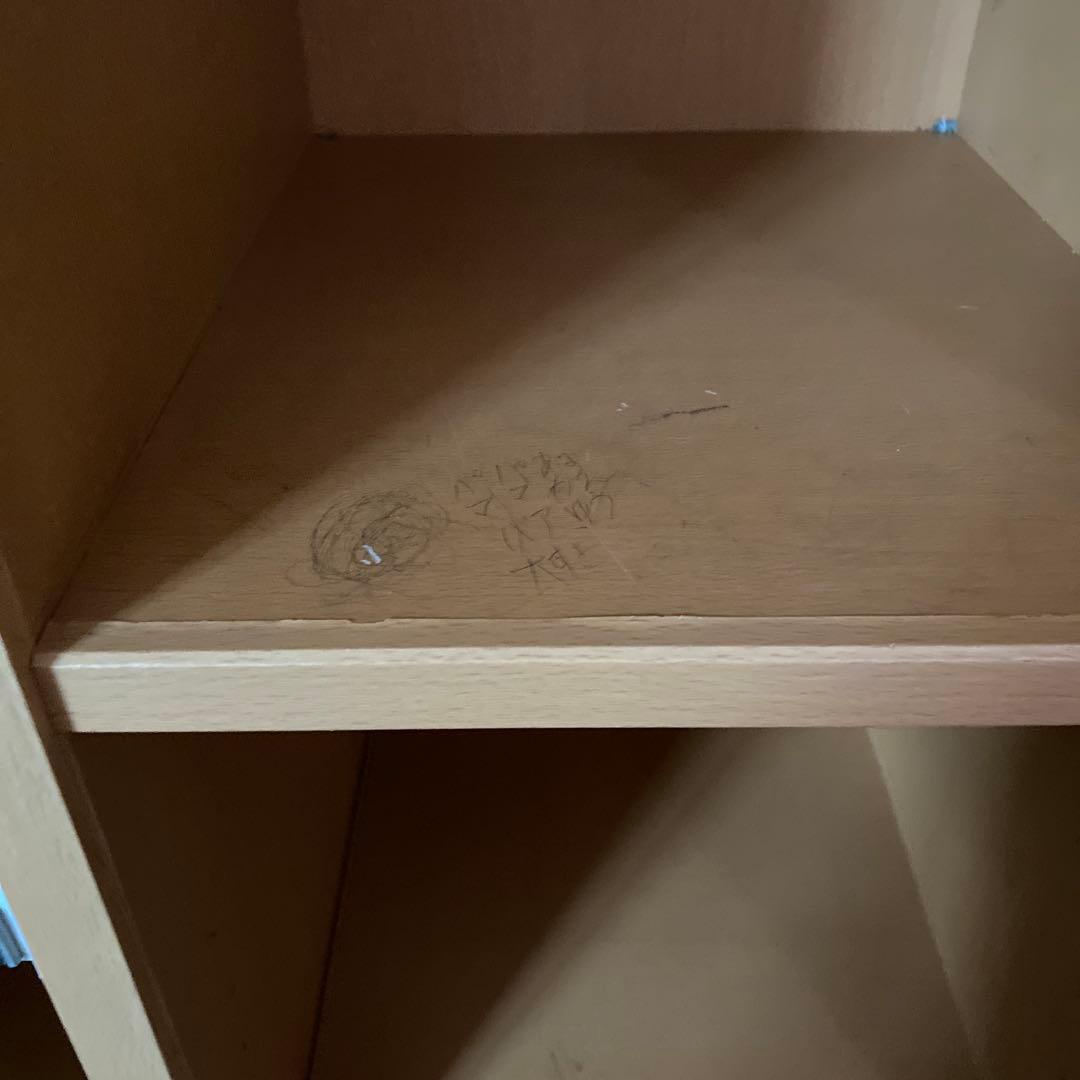 木製ガラス扉本棚 高さ約180cm