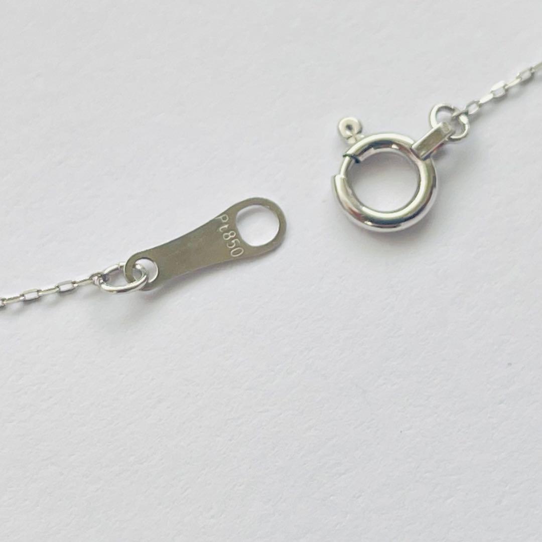 Pt850 幸せを呼ぶ　小さなクローバー ネックレス プラチナ