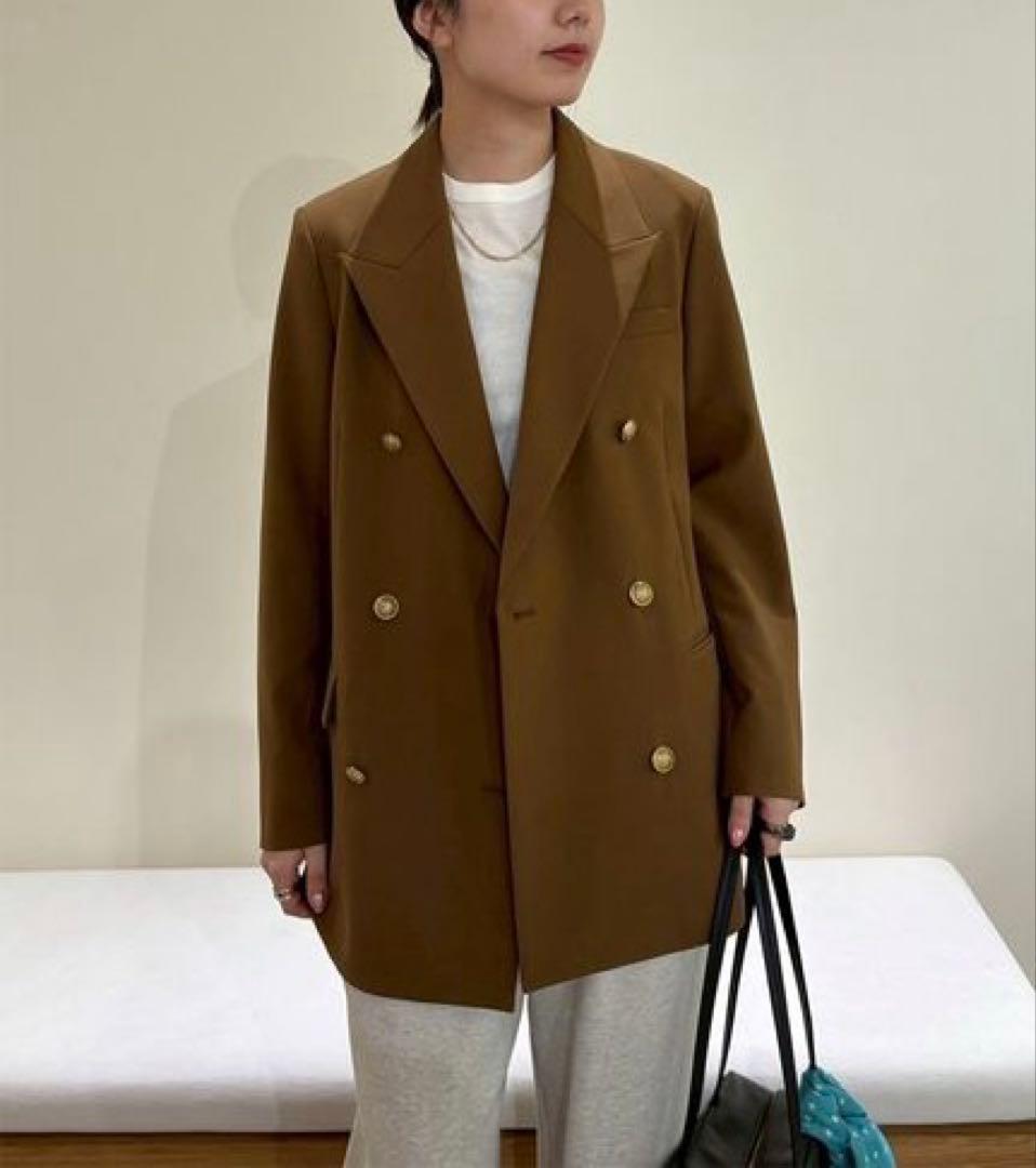 《新品タグ付き》ミラオーウェン 金釦ダブルブレストロングブレザー