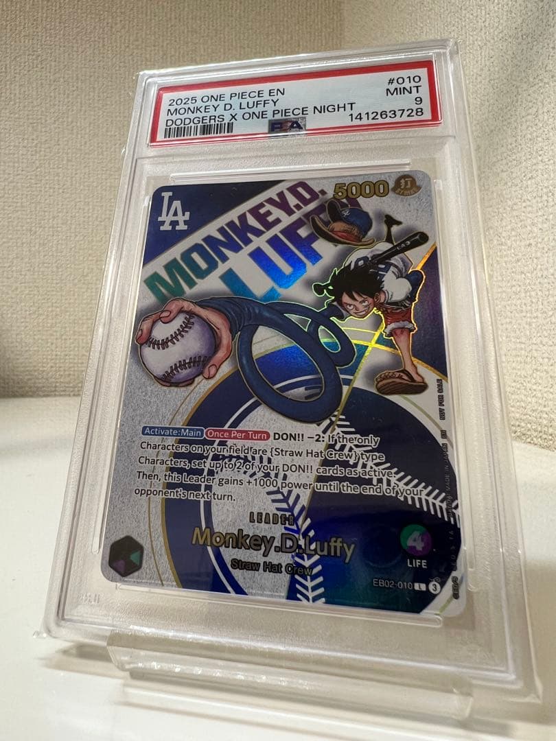 PSA9】Dodgers x One Piece ワンピース ドジャース ルフィ
