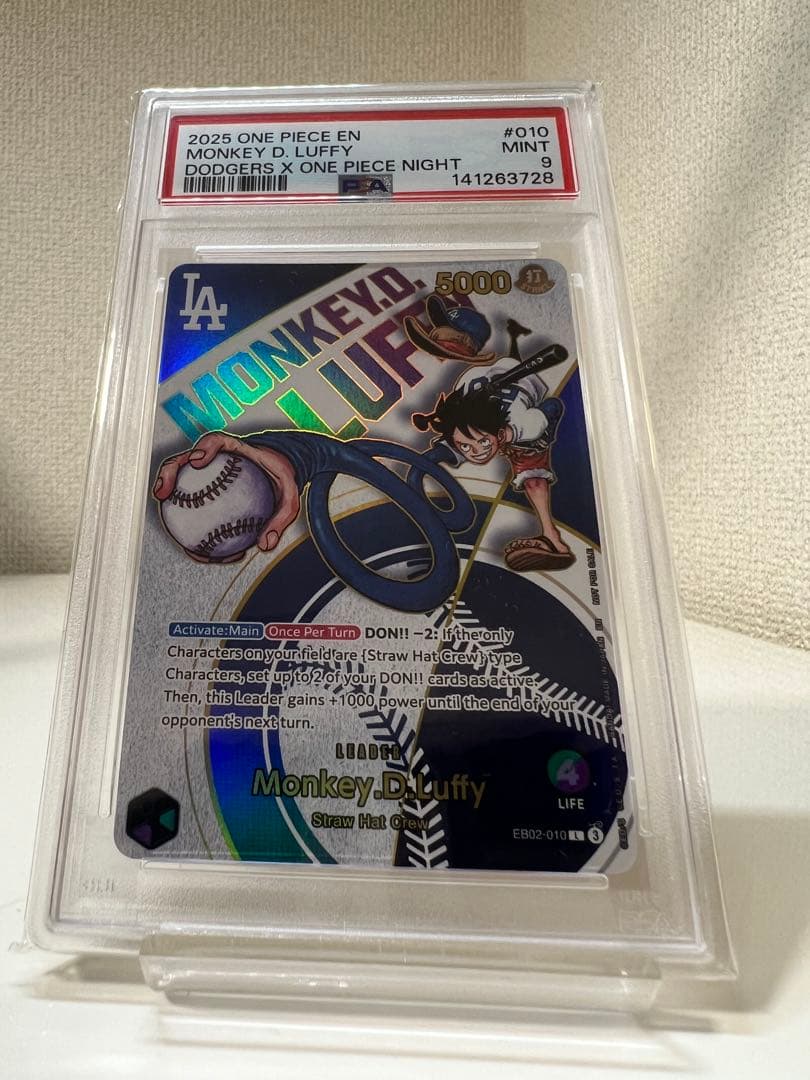 PSA9】Dodgers x One Piece ワンピース ドジャース ルフィ