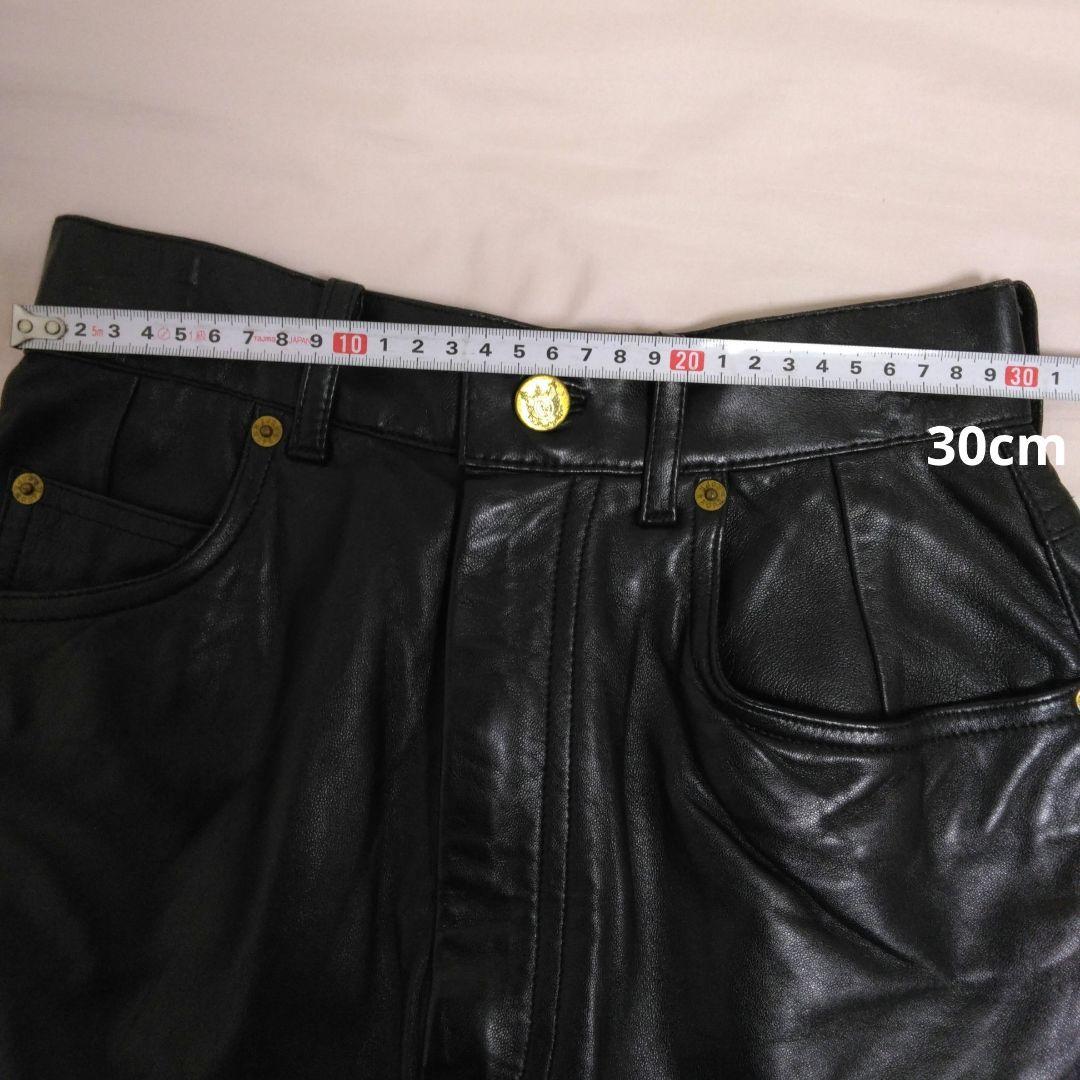 激レア❣ ROPE 羊革 肌触り良い羊❣黒 ブラック レザー タイトミニスカート