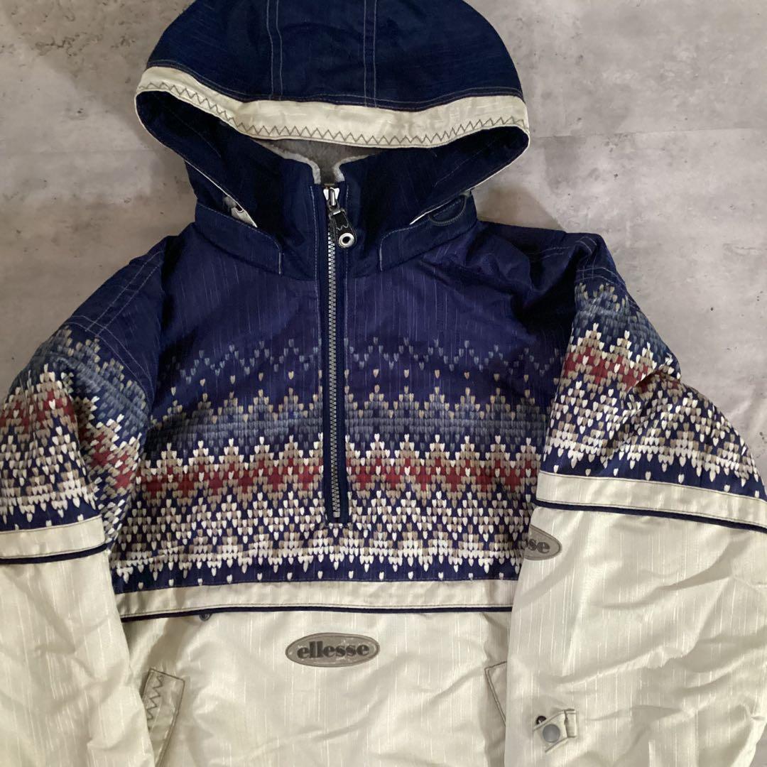 ellesse エレッセ　スキーウェア　セットアップ　ネイビー　ホワイト