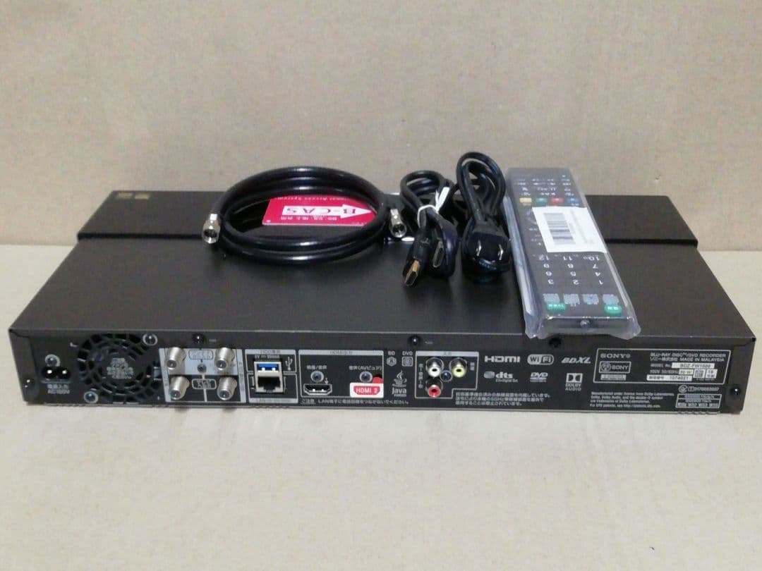 SONY BDZ-FW1000　3TB/W録/SeeQVault/Wi-Fi内蔵