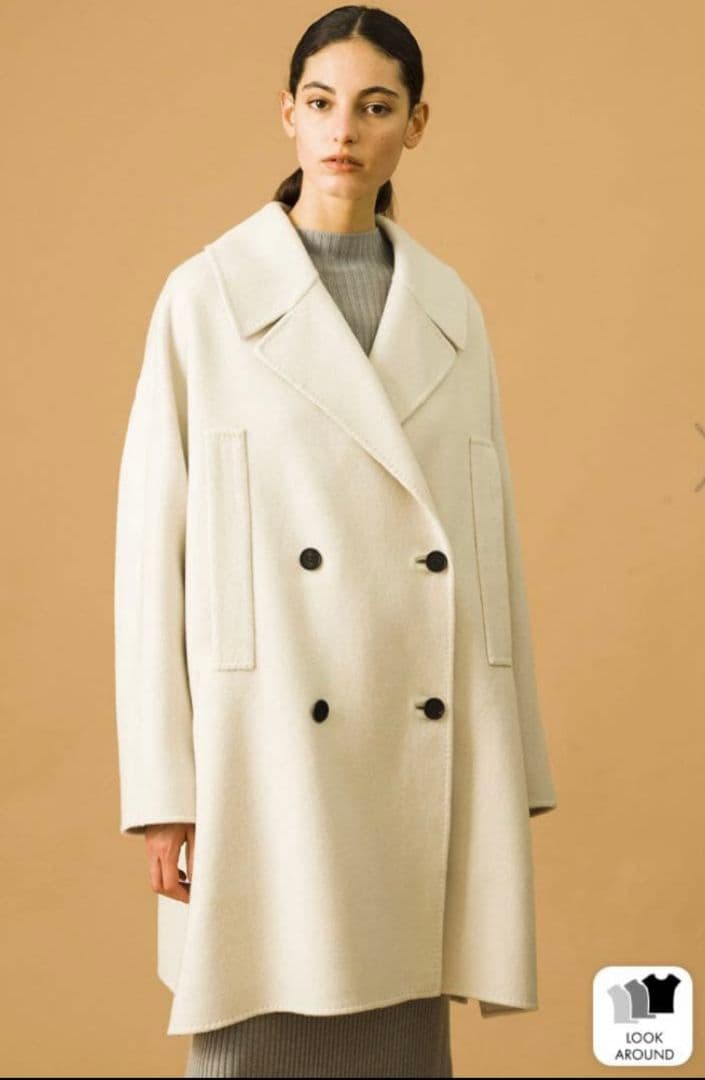 ebur オーバーサイズダブルブレスト ウールコート