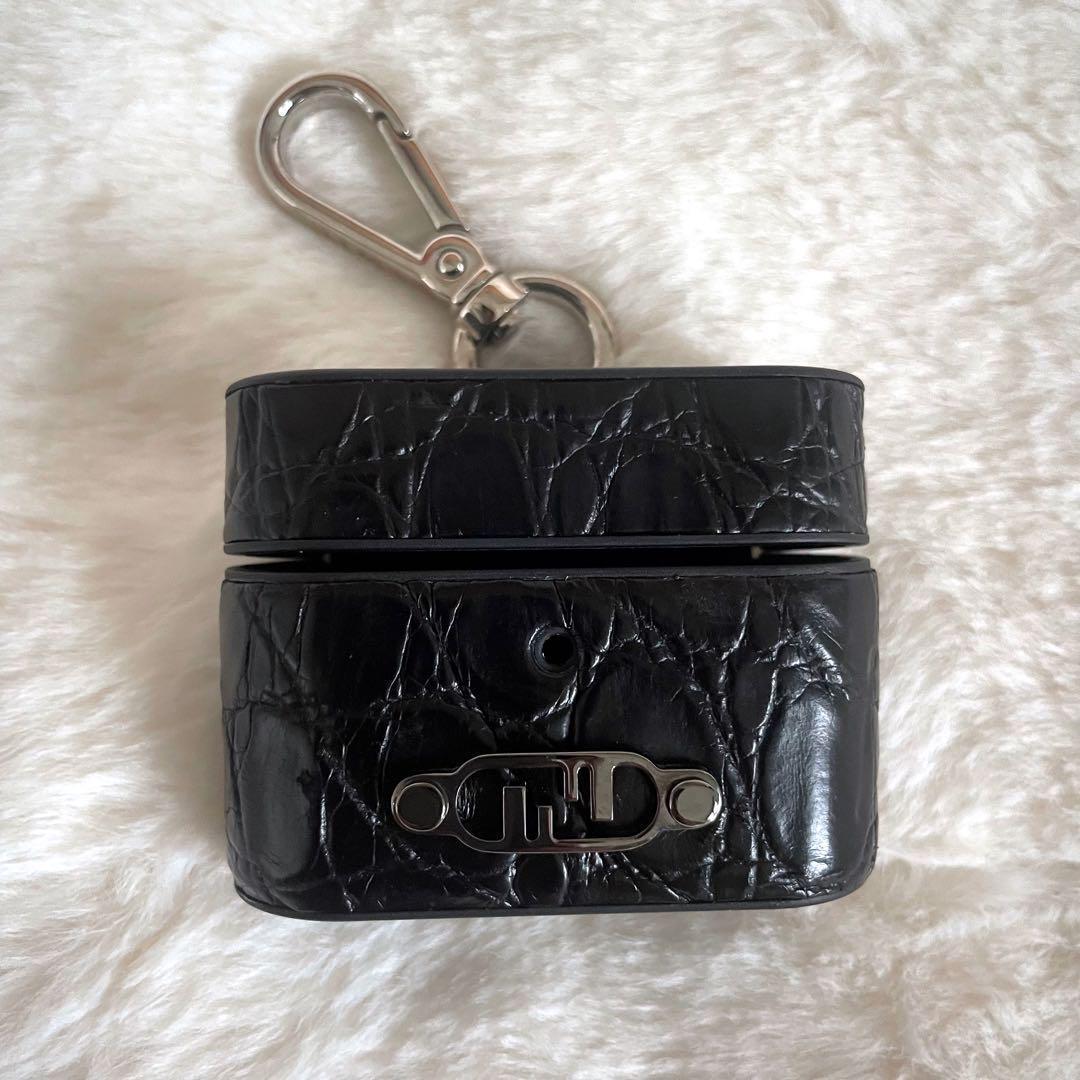 【極美品】FENDI フェンディ AirPods Proケース クロコレザー