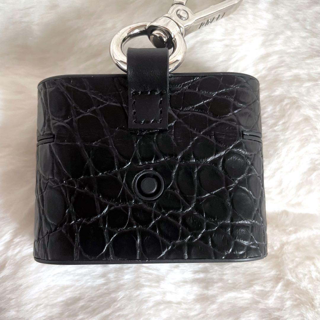 【極美品】FENDI フェンディ AirPods Proケース クロコレザー