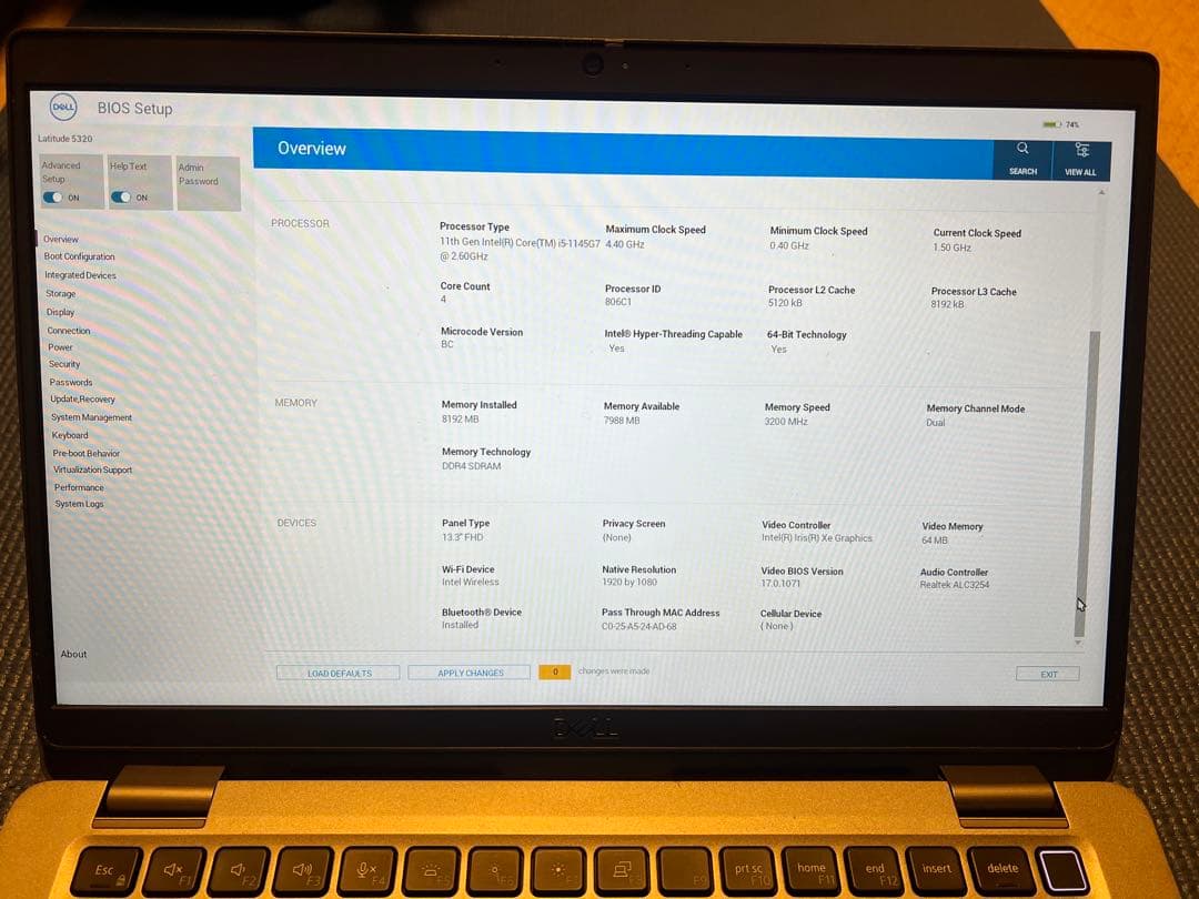 DELL ノートPC Latitude5320