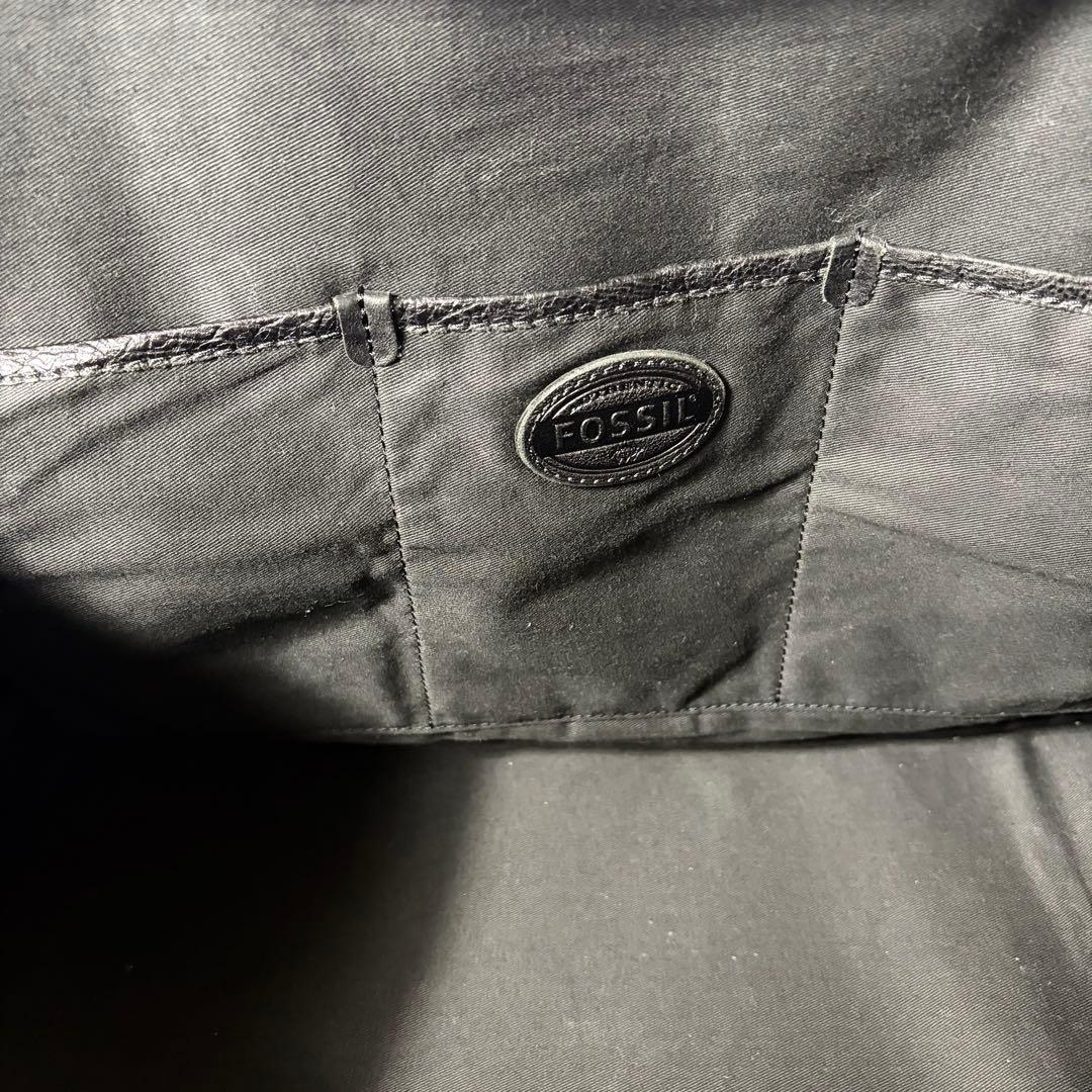 Fossil フォッシル 2way ボストンバッグ ブラック 黒 レザー