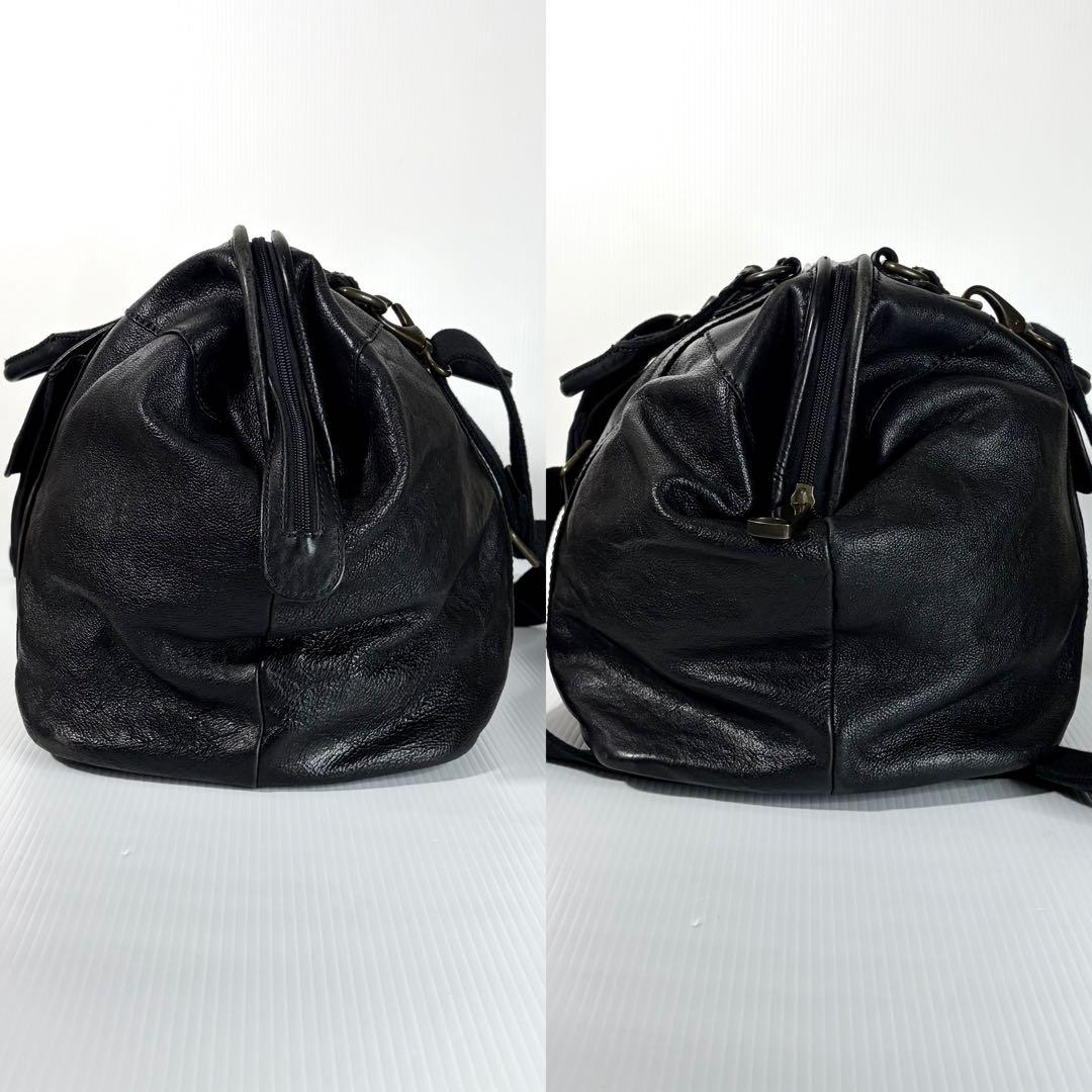 Fossil フォッシル 2way ボストンバッグ ブラック 黒 レザー