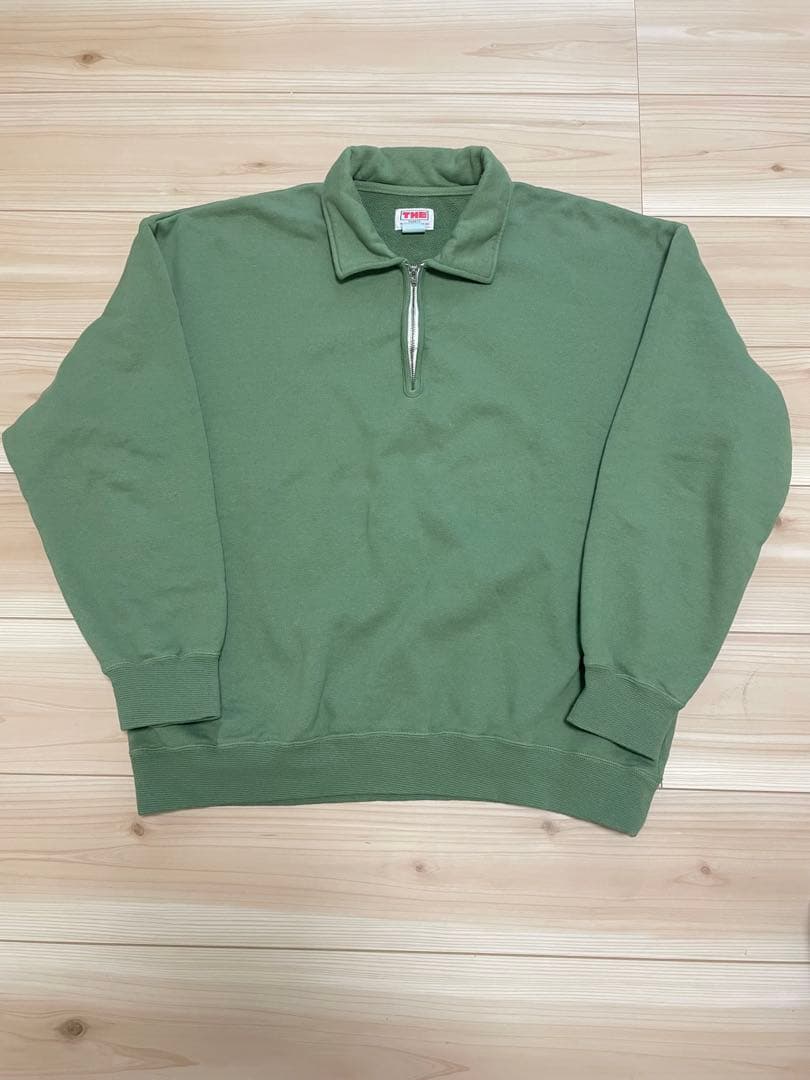 THE UNION THE FABRIC ハーフジップスウェット　XL グリーン