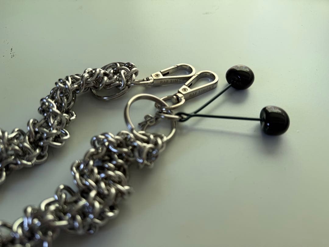 【RAF SIMONS】 シルバー チェリー ウォレットチェーン