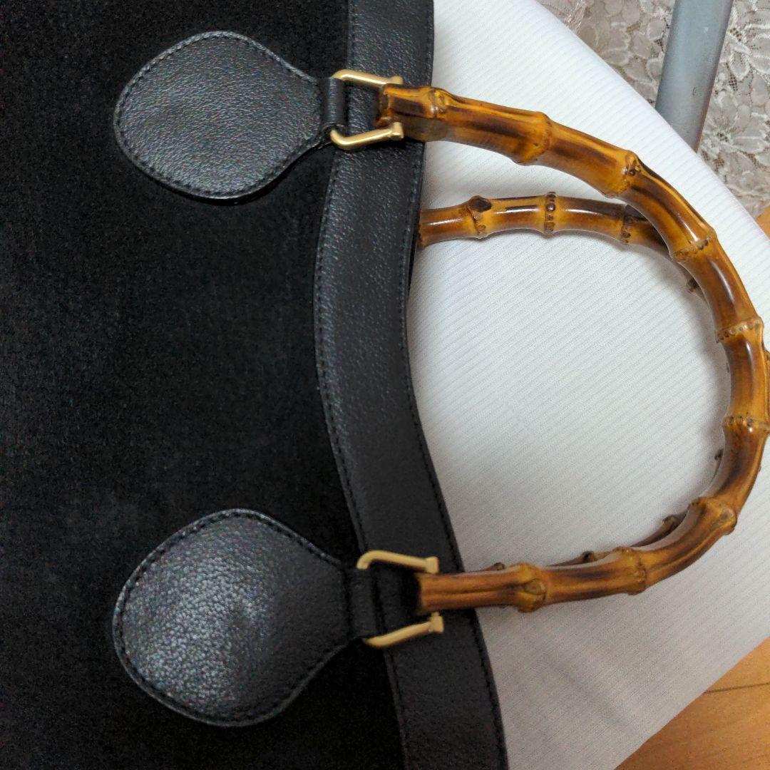 GUCCIバンブースエードバックダイアナ黒　　　　　　　　　完全リペア済み